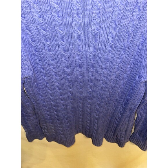L.L. Bean Women’s Open Cardigan Size Small Blue Cable Knit Cozy Comfort Party - Picture 12 of 12